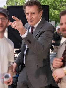 the naked gun liam neeson suit..