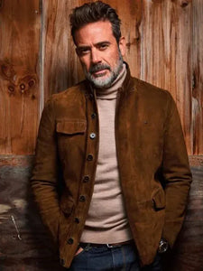 the walking dead negan smith brown suede jacket