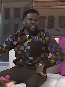The Today Show 2025 Kevin Hart Multicolor Check Brown Jacket