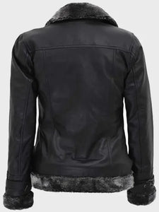 timothy designer soft shearling leather jacket.