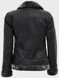 timothy designer soft shearling leather jacket.