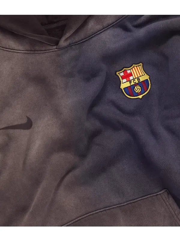 travis scott fc barcelona split dye crest hoodie..