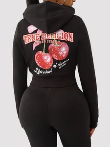  true religion cherry hoodie.