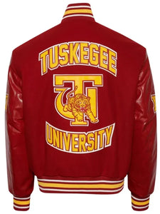 tuskegee university red varsity jacket.