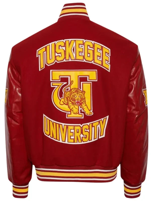 tuskegee university red varsity jacket.