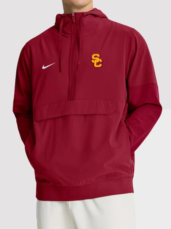 usc trojans nike anorak half zip jacket