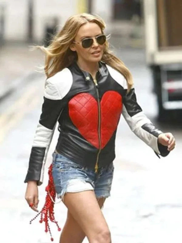 valentine day kylie minogue red heart jacket...