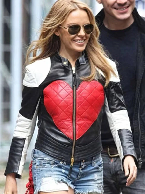 valentine day kylie minogue red heart jacket