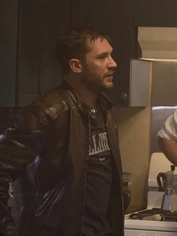 venom eddie brock biker leather jacket