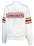 washington commanders line up white jacket.