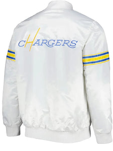 white the power forward la chargers satin jacket.