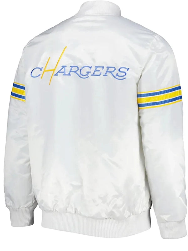 white the power forward la chargers satin jacket.