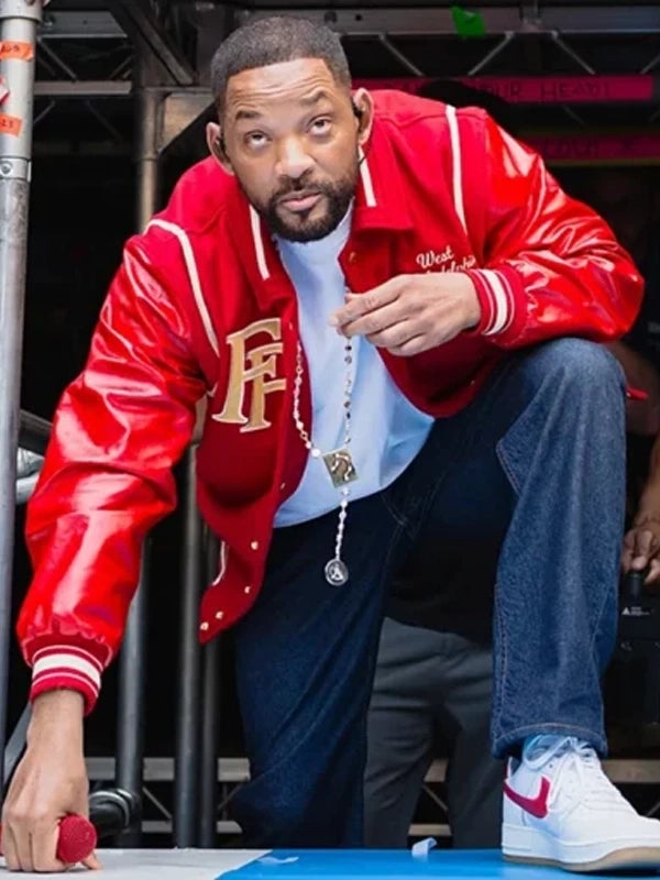will smith summertime ball 2025 red varsity jacket.