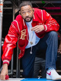 will smith summertime ball 2025 red varsity jacket.