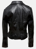womens harley black leather jacket..