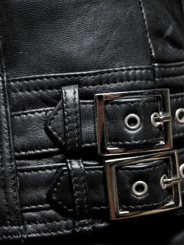 womens harley black leather jacket.