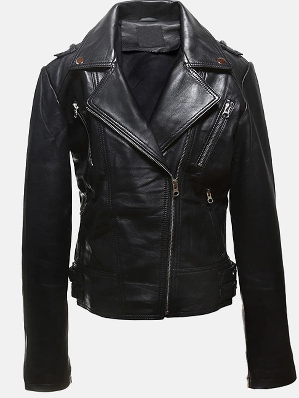womens harley black leather jacket