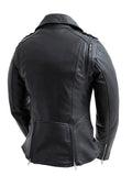 womens leather motor cycle jacket...