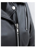 womens leather motor cycle jacket.