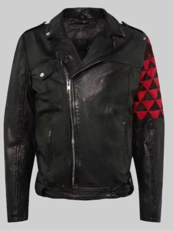wwe extreme rules karrion kross black leather jacket..