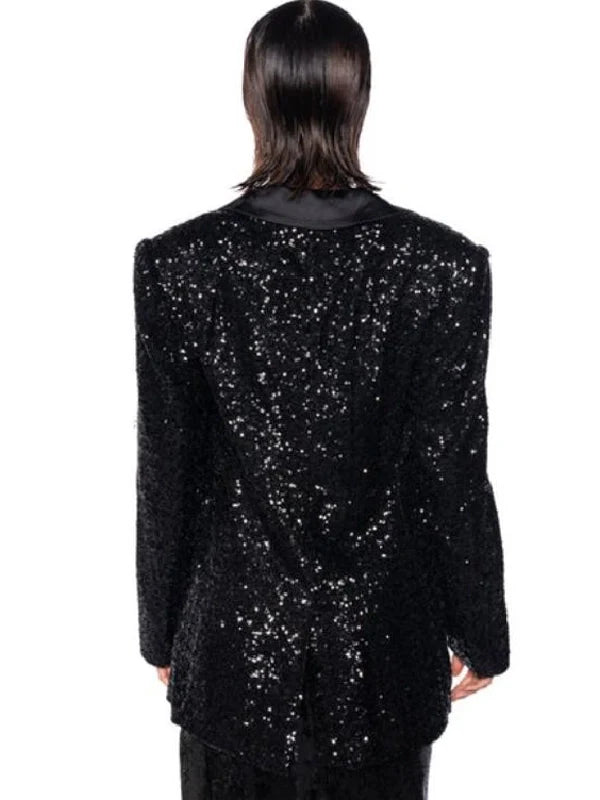wwe pay per view alicia warrington black sequin blazer..