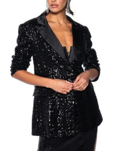 wwe pay per view alicia warrington black sequin blazer.