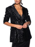 wwe pay per view alicia warrington black sequin blazer.
