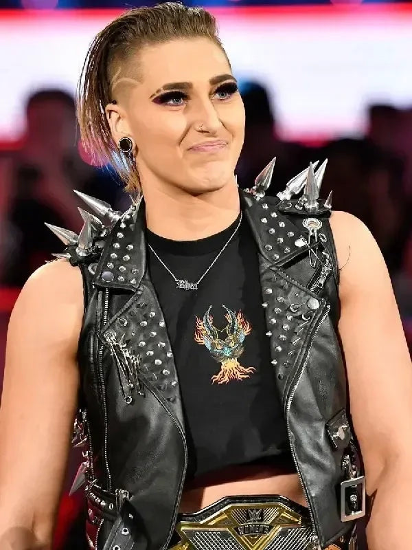 wwe rhea ripley studded vest.